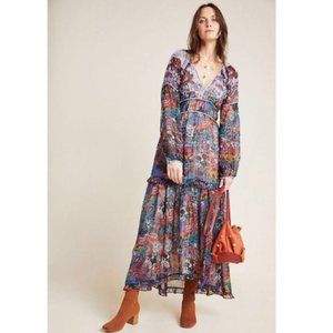 Anthropologie Annabella Maxi floral Dress SIZE 6 NEW